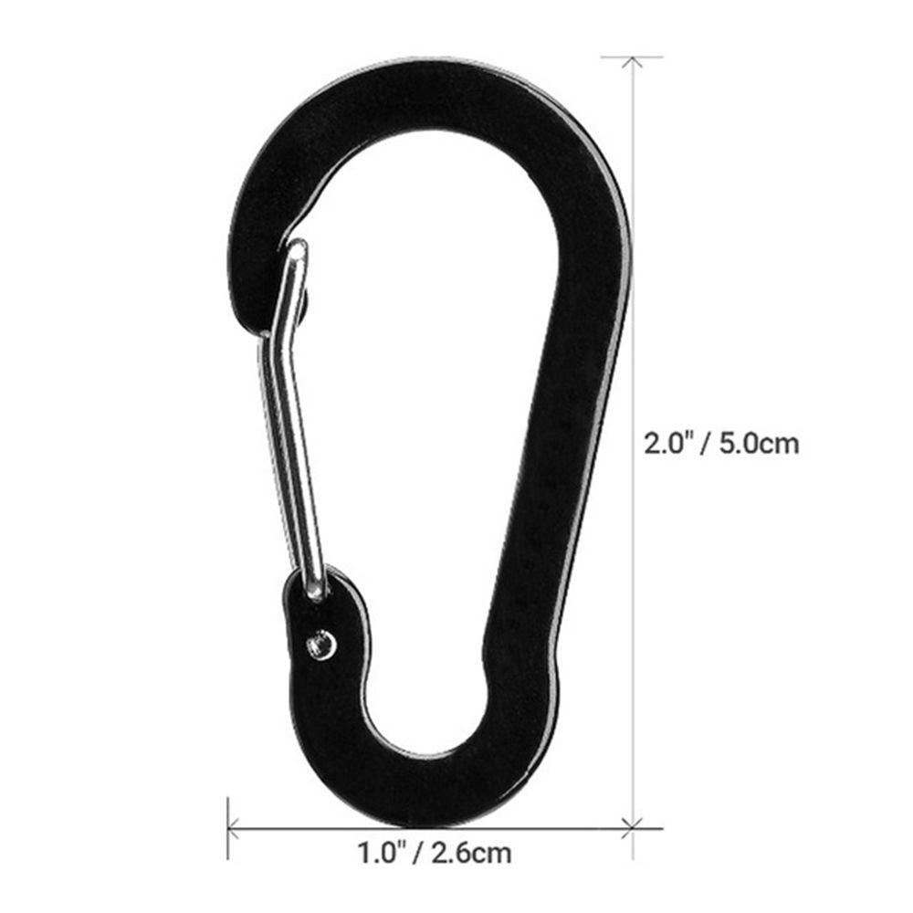 Agustina Carabiner 5Pcs Hiking Hook Bentuk S Mendaki Bahan Aluminium Alloy Musim Semi Gesper