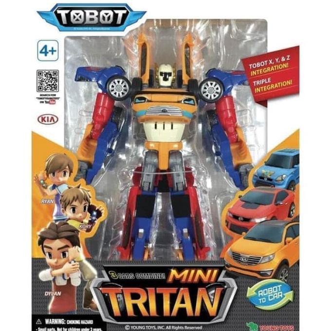 Promo  Terbaru  TOBOT MINI TRITAN XYZ 3 MOBIL GABUNG - TOBOT TRITAN