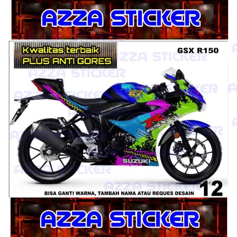 Stiker Dekal Gsx R150 Striping Motor Gsx R150 Full Sticker Decal Gsx R150 Full Stiker Gsx R150 Dekal