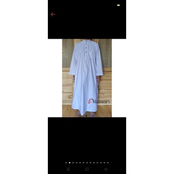 Jubah Alwaan XXL Kancing Motif