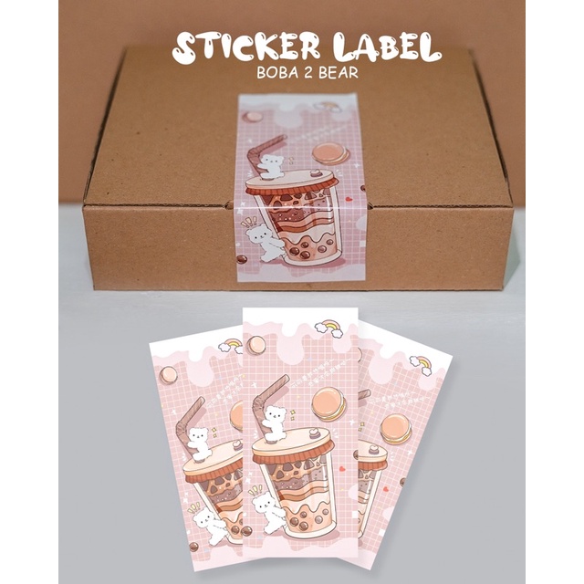 

STICKER LABEL BOBA HAMPERS AKSESORIS GIFT MURAH