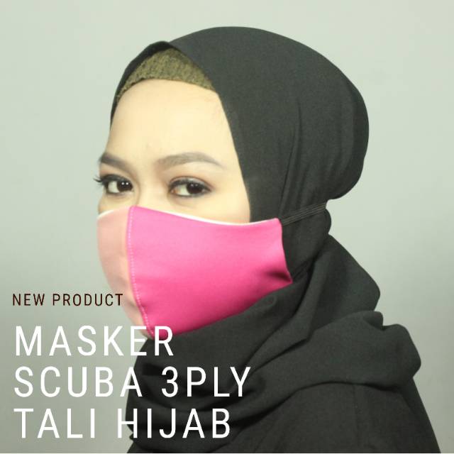 Masker Duckbill 2Ply / 3Ply - Masker 3D Hijab - Masker Hijab tebal isi tissue - Masker Scuba Fashion