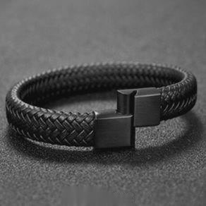 GELANG Z KULIT FASHION 7 BRACELET UNISEX FL1 BLACK