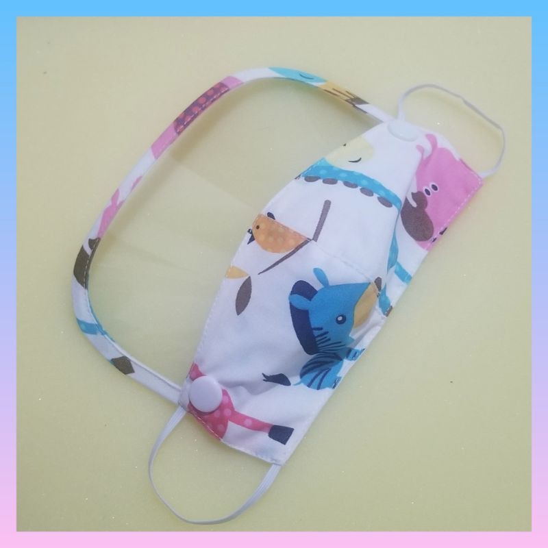 Masker face shield anak lepas pasang