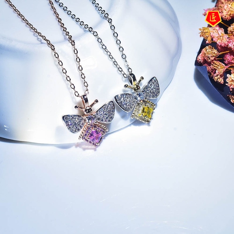 [Ready Stock]Ins Diamond Bee Retro Sexy Pendant Exquisite Necklace