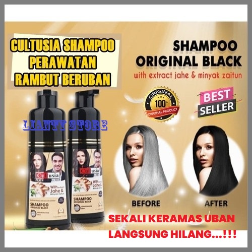 SHAMPO PENGHITAM RAMBUT SHAMPO UBAN SAMPO PENGHILANG UBAN CULTUSIA 160ML SAMPO UBAN TREATMENT