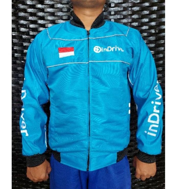 Barang Pilihan.. OFFICIAL JAKET INDRIVER JAKET BOMBER INDRIVER BIRU JAKET INDRIVER INDONESIA