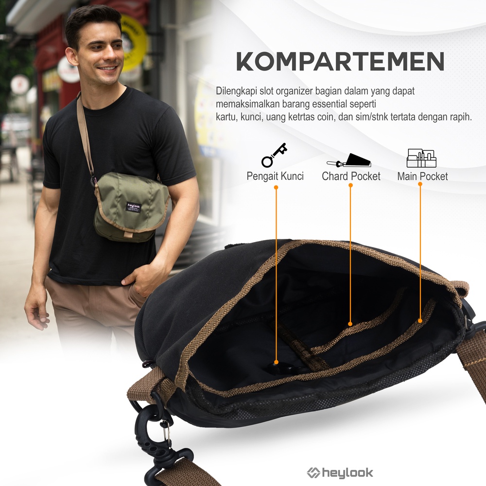 TAS SELEMPANG PRIA OSLO TAS PRIA DSITRO TAS SLEMPANG MINI COWOK MURAH HEYLOOK