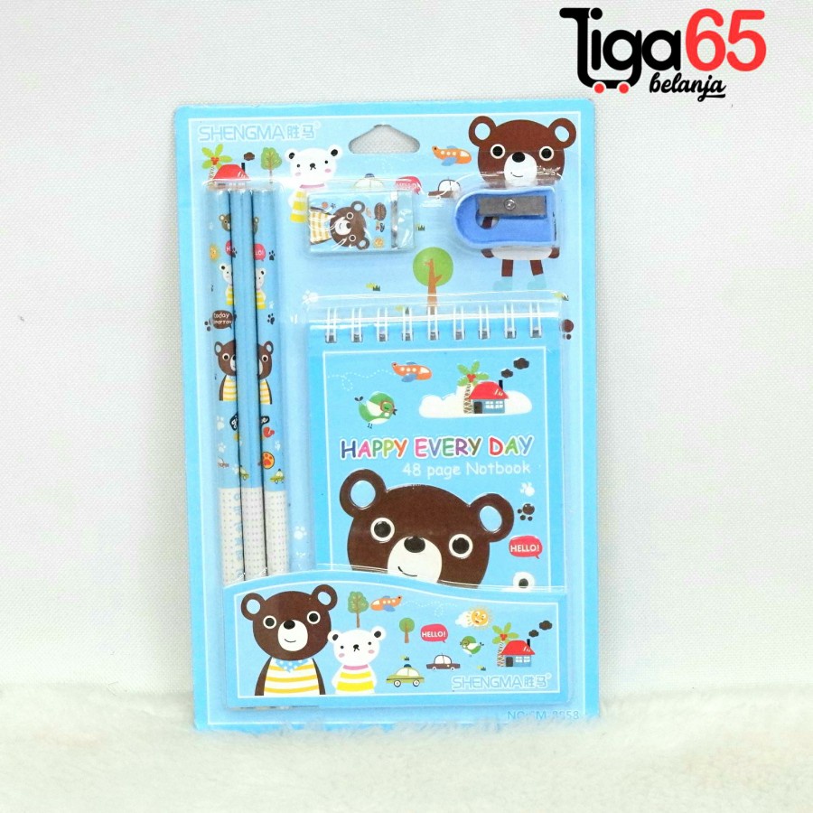 365 STATIONERY SET #40134 Buku &amp; Alat Tulis Anak / Karakter Fancy Gambar Lucu