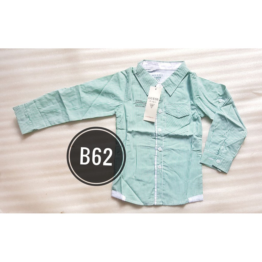 kemeja anak cowok | laki-laki import guess premium garis garis