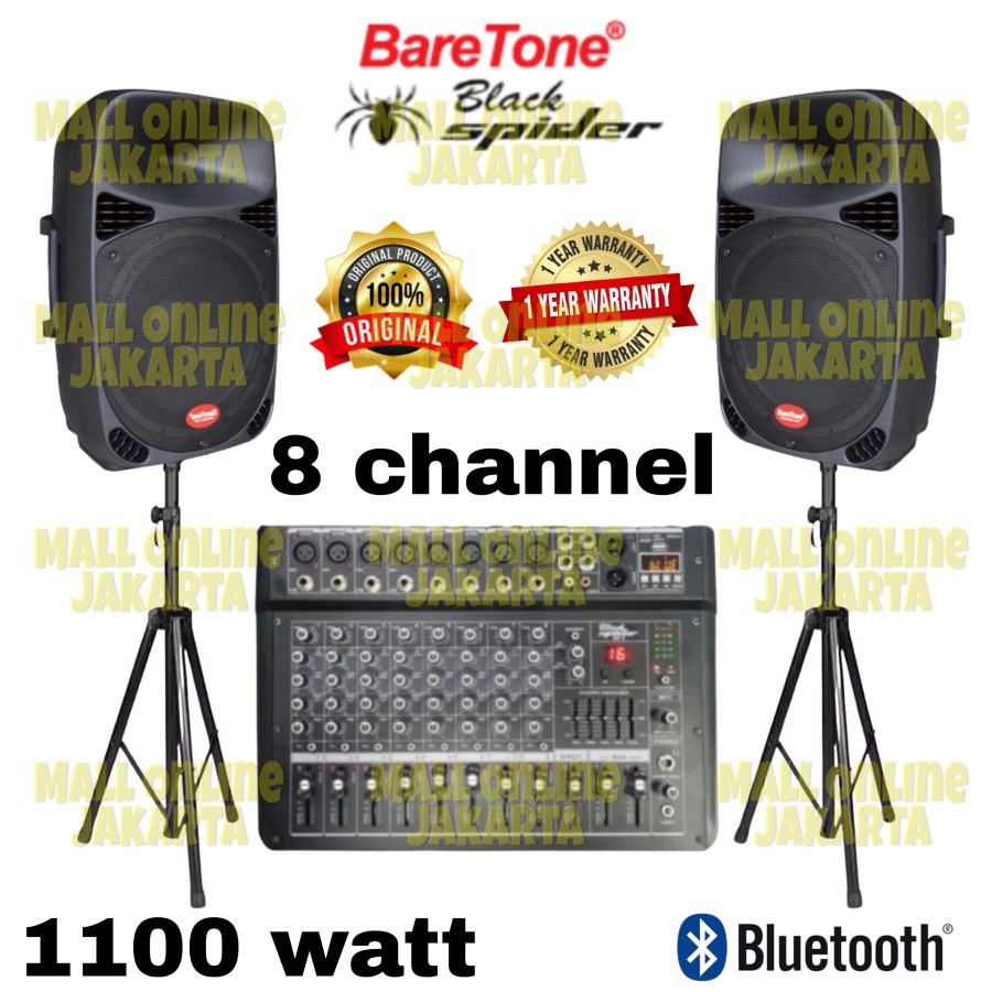 Paket sound system outdoor baretone 15 inch power mixer 8 channel