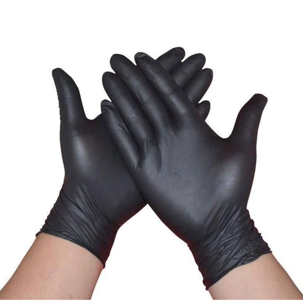 Sarung Tangan Hitam Karet Elastis Gloves 1pasang Shopee Indonesia
