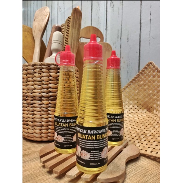 

Minyak Bawang Putih Serbaguna 140 ml /Minyak Mie Ayam/Minyak Seblak/Minyak Mpasi