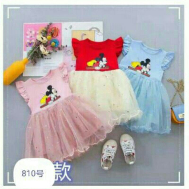 Dress Tutu Glitter Mickey (0-2th) Gaun Baby Gucci Import - baju anak bayi perempuan cewek