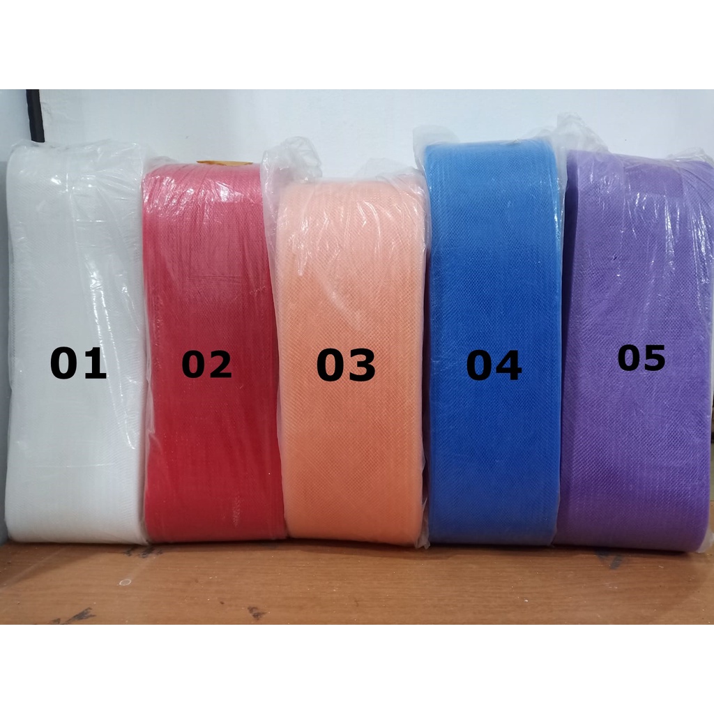 HARDNET - YURE - PITA - JALA - PENGERAS ROK 10cm 50yard/roll  BAHAN CRAFT *HN 10*