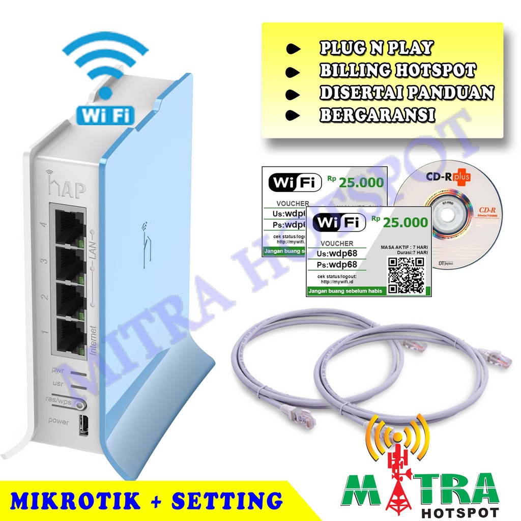 MIKROTIK RB941 FULL SETTING VOUCHER HOTSPOT RT RW NET