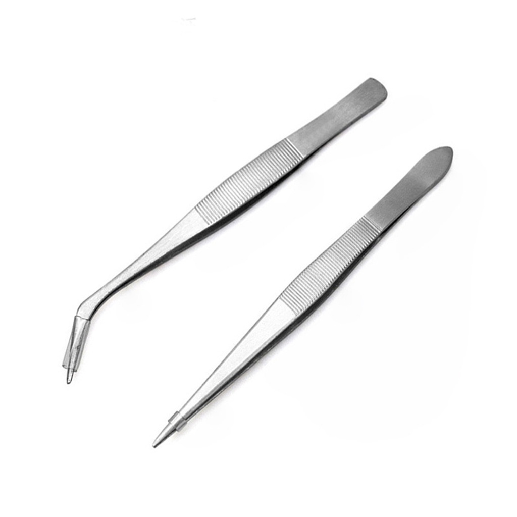 [Jianxin] Stainless Steel Multifunctional Elbow Straight Clip Eyelash Grafting Tweezers