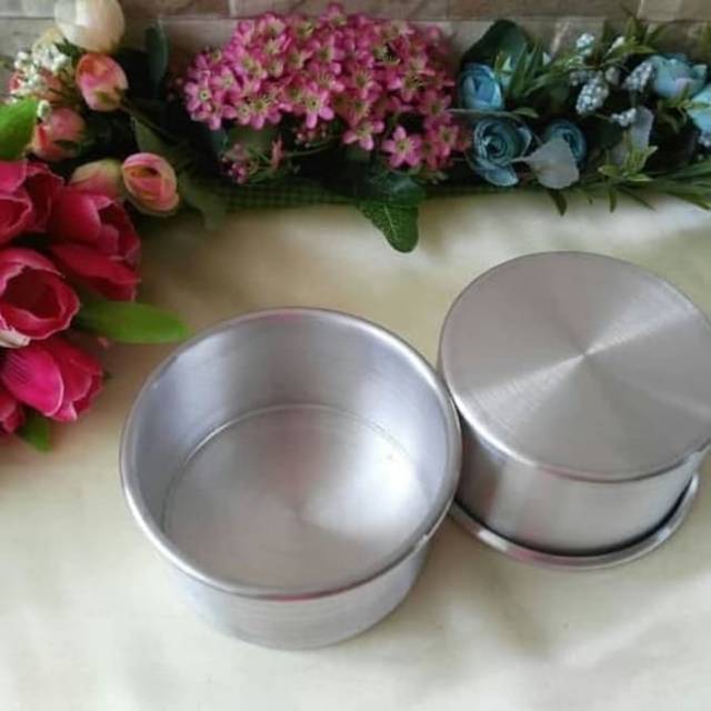 Loyang Bulat Pres Tanpa Sambungan Ukuran 16 18 / Loyang Kue Bolu Bulat Alumunium Tebal