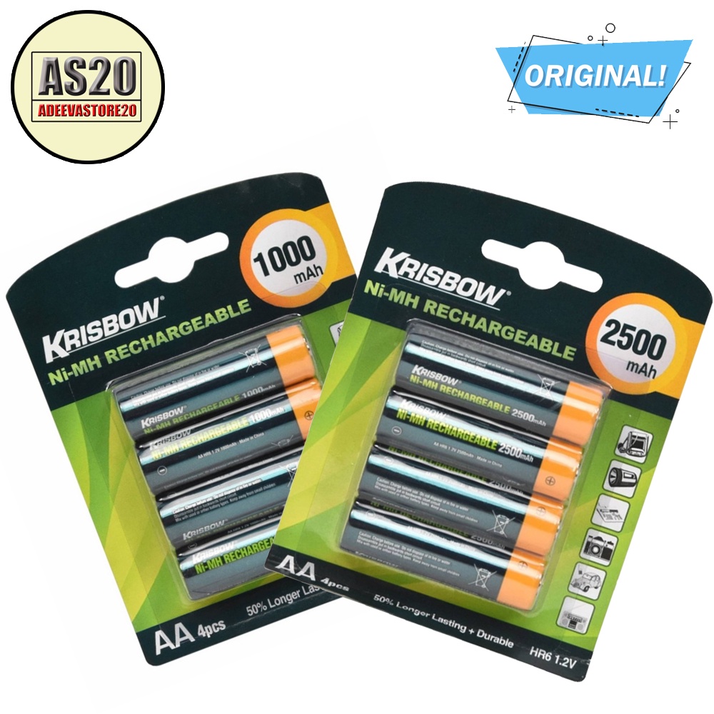 Krisbow Baterai Charger AA Isi Ulang Original