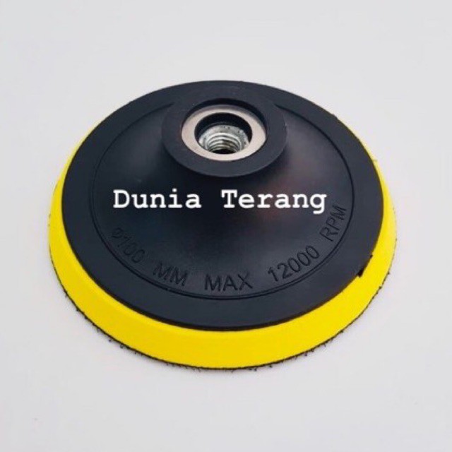 Tatakan Amplas Bulat SAB 4 in Blister - Rubber Pad 4 inch Velcro Pad Dudukan Krek 4in untuk Grinda