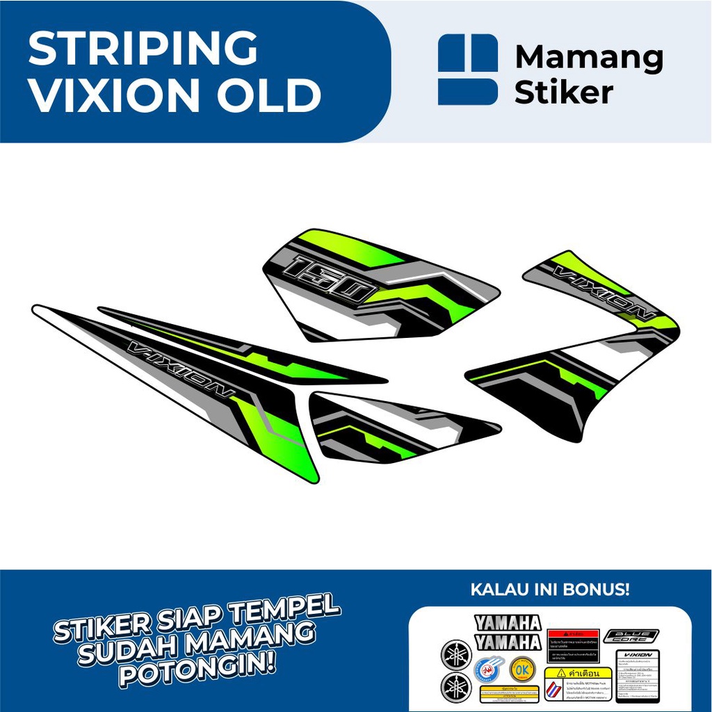STIKER VIXION OLD VARIASI 2 ROBOT FULL BODY/STRIPING YAMAHA VIXION LAMA RACING/STICKER GRAFIS LIS BO
