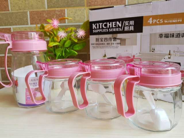 Kitchen Supplies set 4pcs/Tempat Bumbu Dapur 4 in 1