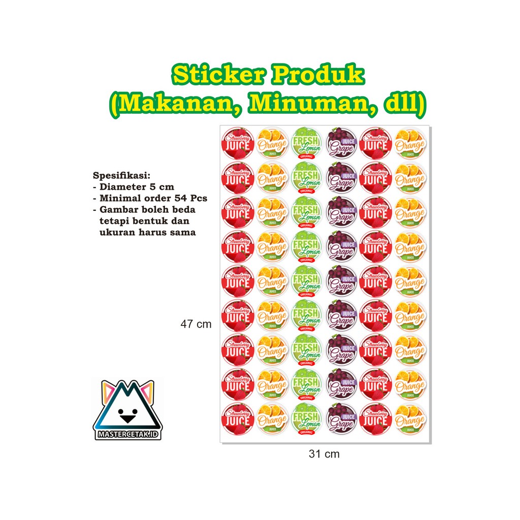 

Sticker Produk Tinggal Tempel Murah Meriah