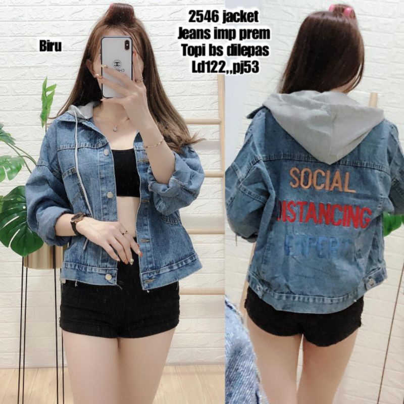 JAKET JACKET JEKET JEANS JEAN JENS JINS DENIM HOODIE HODIE WANITA CEWEK CEWE KEKINIAN IMPORT PREMIUM
