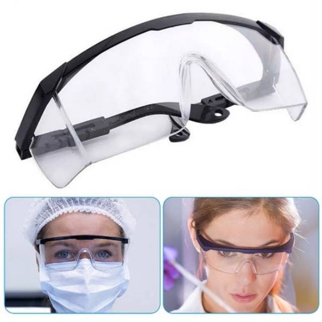 Safety Glasses Clear - Kacamata Bening - Kacamata Antivirus - Kacamata Safety Bening