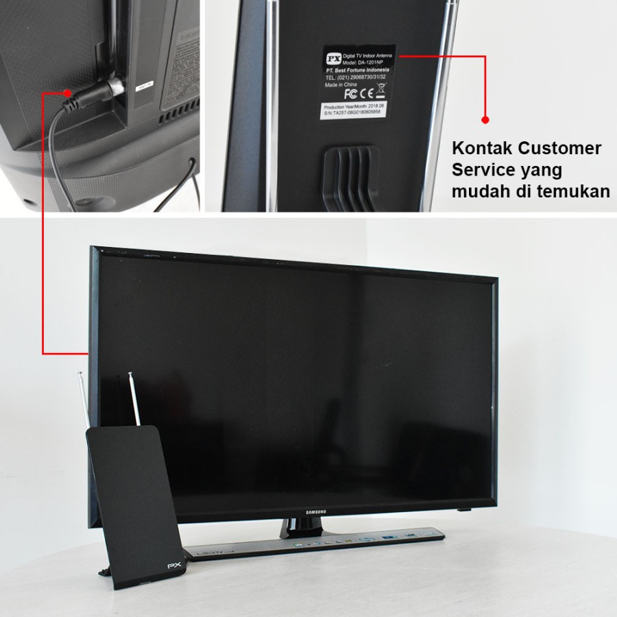 PX DA-1201NP Antena TV Digital Analog Indoor - GARANSI RESMI