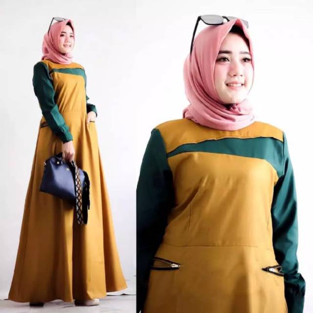 Oliver maxi baju gamis pakaian wanita dress fashion muslim