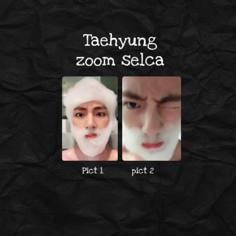 photocard lenticular holo taehyung zoom selca