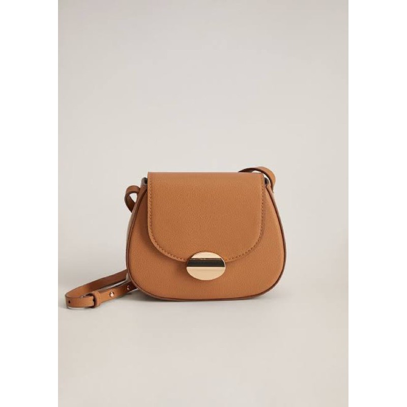 Mango Black Flap Crossbody Bag