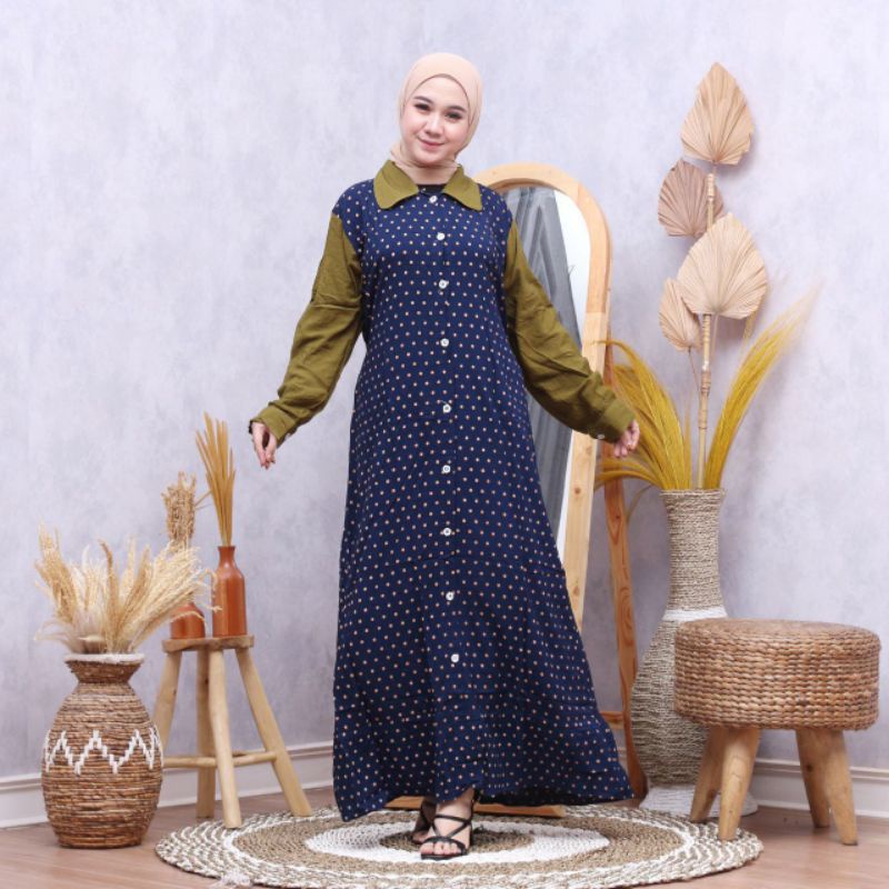 Baju Gamis Maia Dress /Glosir &amp; Eceran Ready Stok |