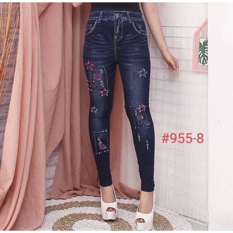 Elfashion Premium Legging Jeans Mutiara