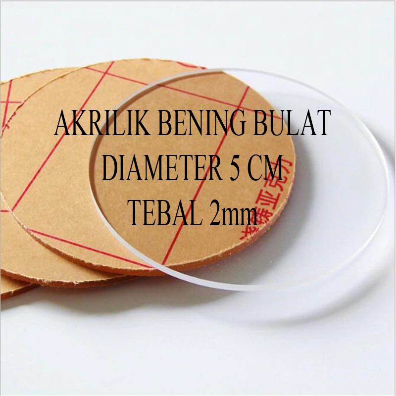 

Akrilik Marga Cipta Bening Bulat Diameter 5 cm - 20 cm tebal 2mm