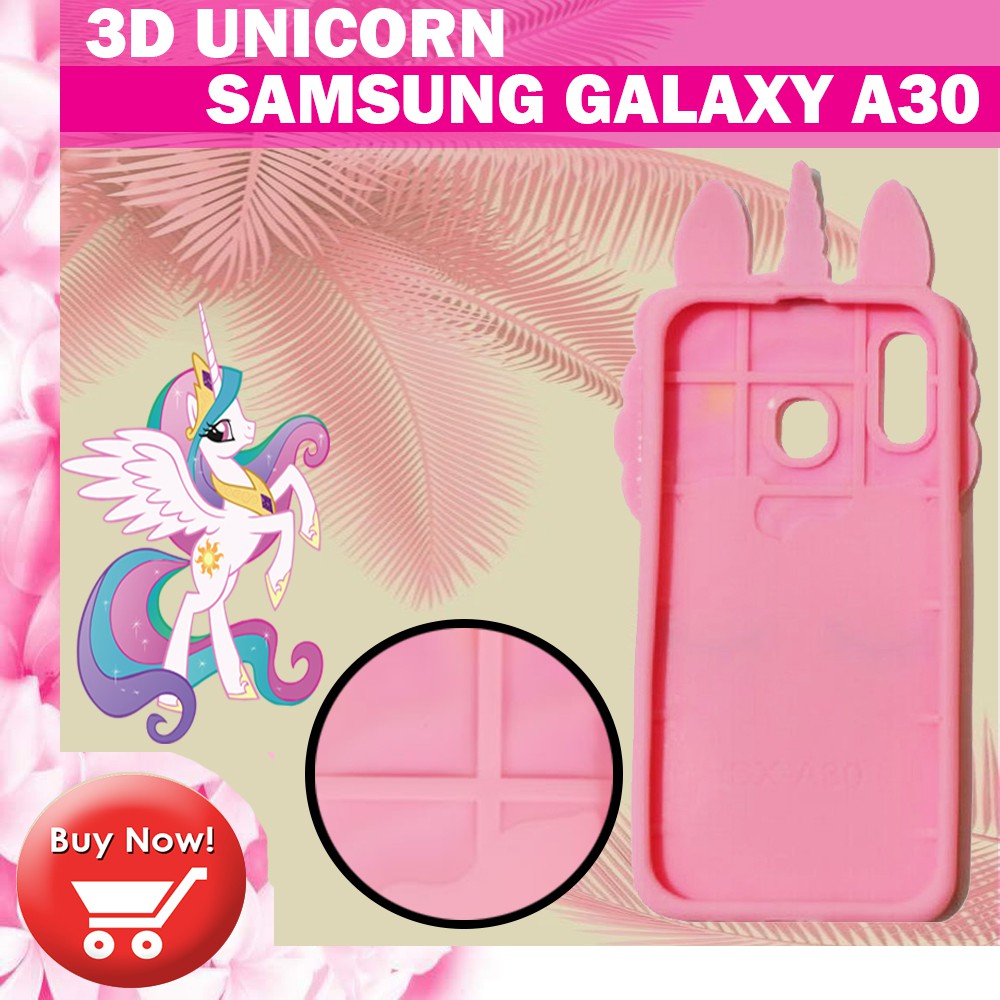 Silikon 3D Karakter Samsung Galaxy A30 Unicorn 3D Case Boneka Samsung A30 Silikon 4D Samsung A30