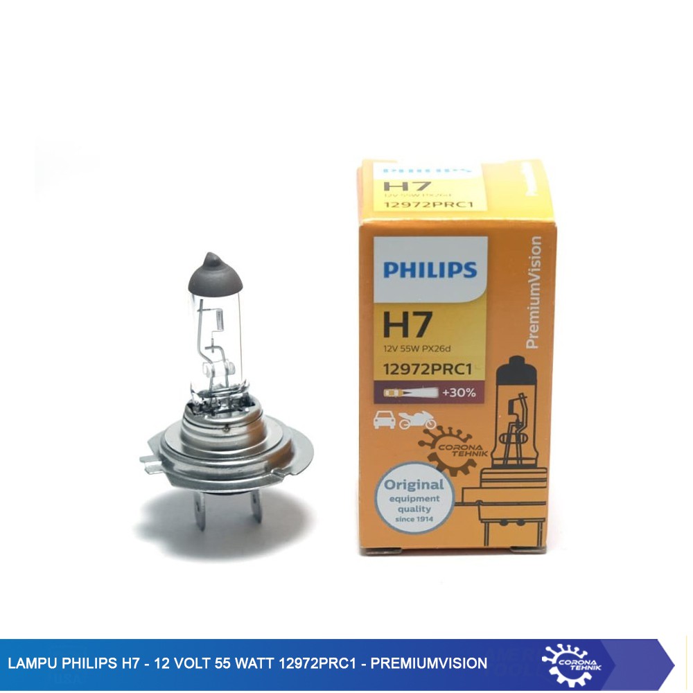 Philips  Lampu H7 - 12 Volt 55 Watt 12972PRC1 - PremiumVision