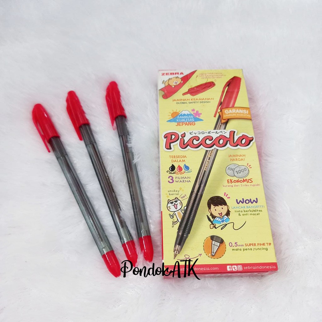 

Pulpen Merah / Bulpen merah picolo 0,5 mm Bolpen Merah Murah Eceran 1 pcs