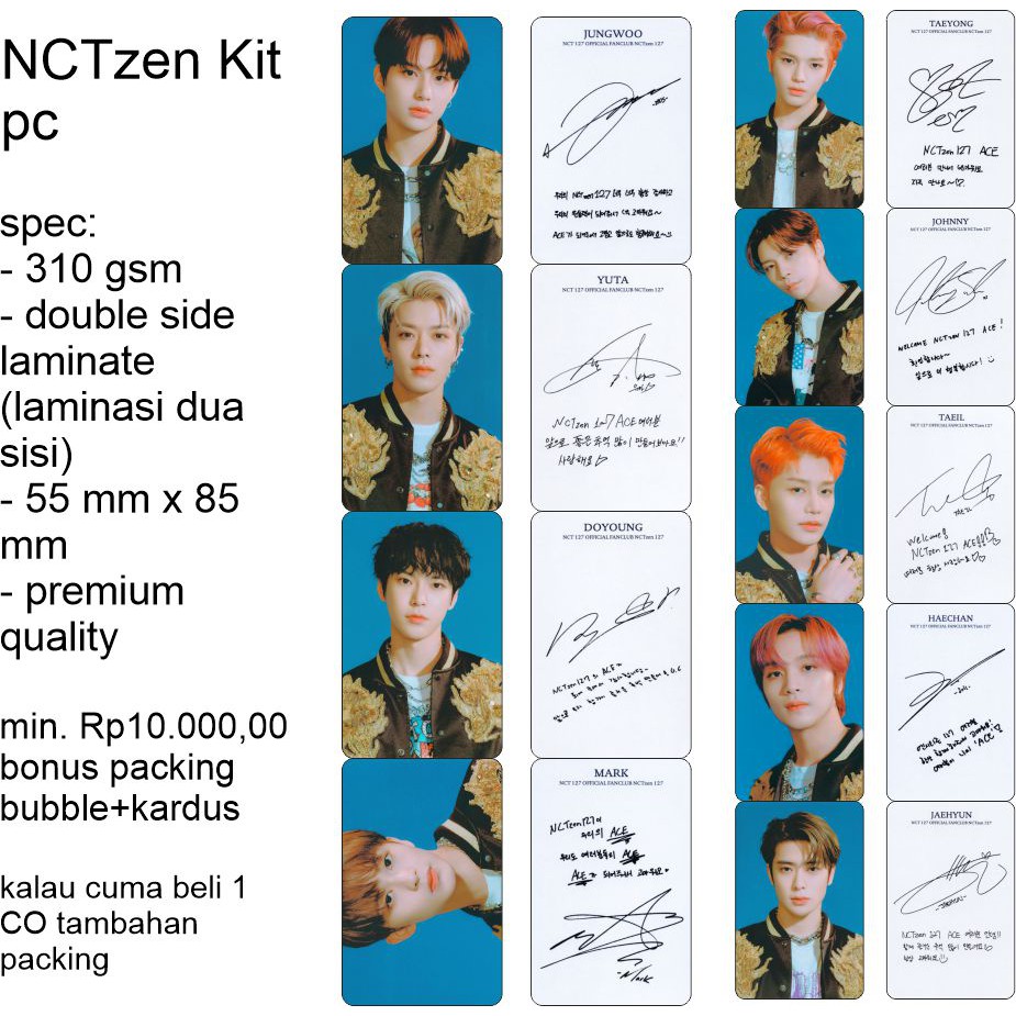 photocard nct 127 Photocard Kit versi B unofficial