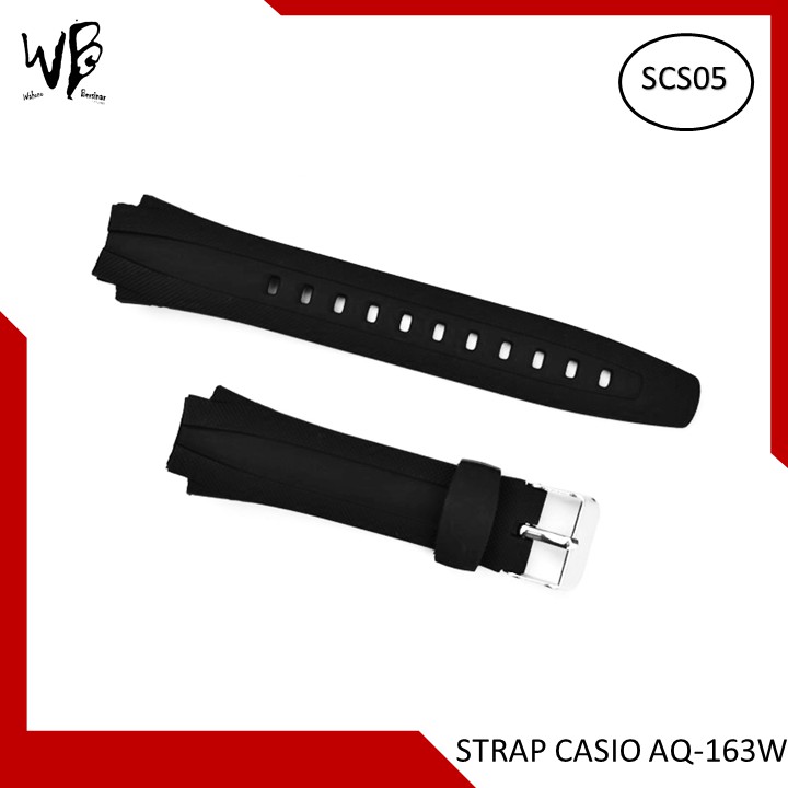 Strap watch jam casio Aq-163w Casio Aq-163w casio Rubber