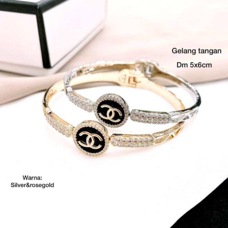 Gelang Silver925 perak sterling silver Premium Gelang zircon anti karat anti alergi  S-0010