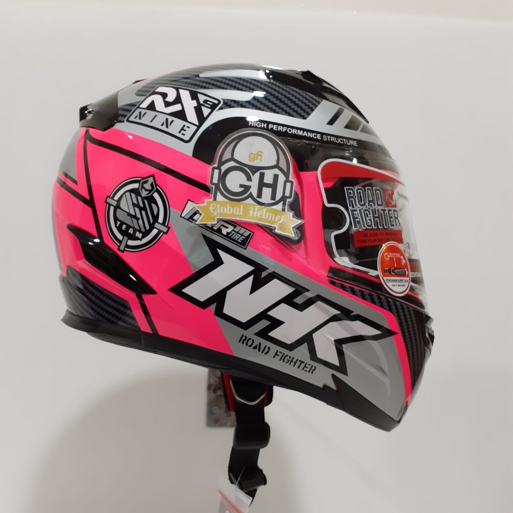 HELM NHK RX9 RACER X NHK RX-9 RACER X NHK RX NINE PINK SILVER FLO