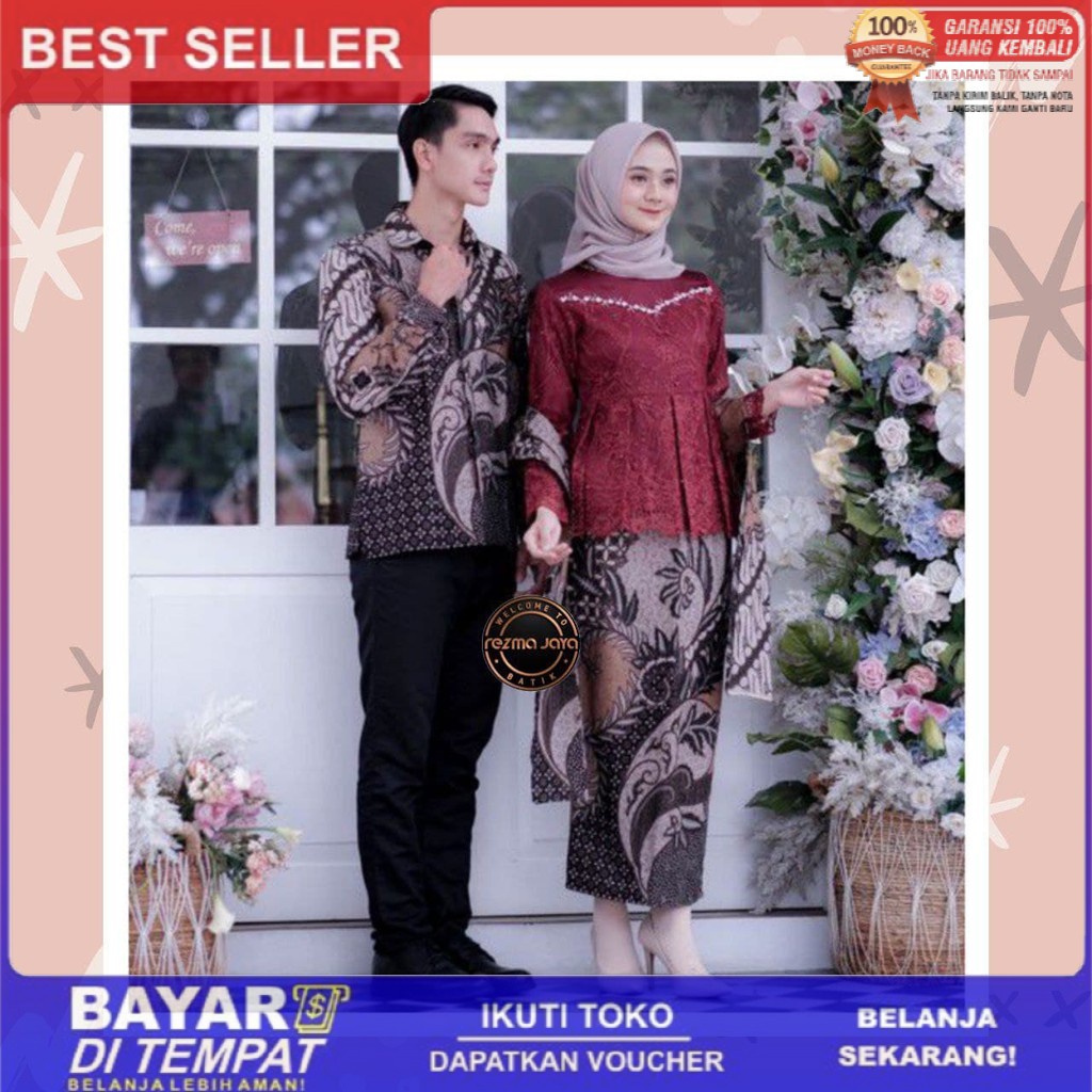 KEBAYA MODERN ORIGINAL COUPLE BAJU BATIK ATASAN WANITA BRUKAT WISUDA MURAH LAMARAN WID BATIK ASYIFA2