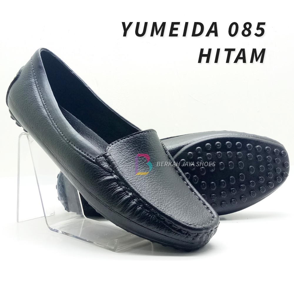 Sepatu Karet Wanita - Sepatu Flat Shoes Karet Wanita Yumeida 085 Hitam Anti Air &amp; Anti Slip