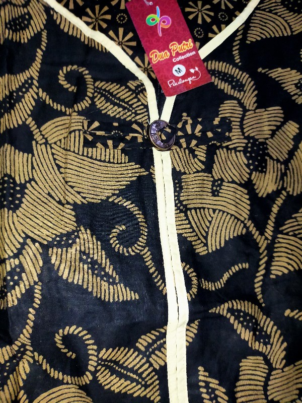 Atasan Batik Wanita Blouse Batik Dua Putri  S-m-l-xl-xxl-3l-4l-5l  Daun Kembar