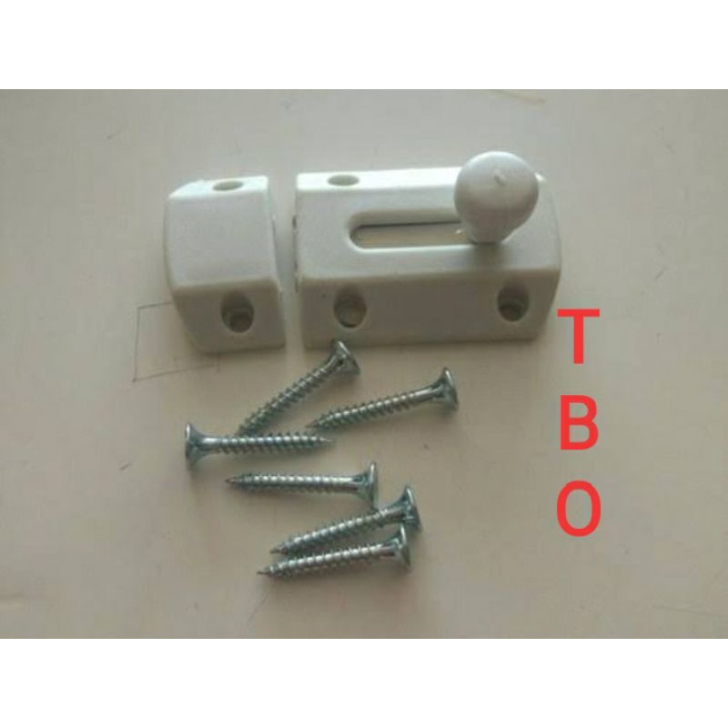 Grendel Pintu PVC, Grendel Pintu Plastik, Selopan Pintu PVC Plastik