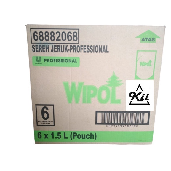 Wipol Cairan Disinfektan Pembersih Lantai Aroma Sereh&amp;Jeruk Pouch 1.5L