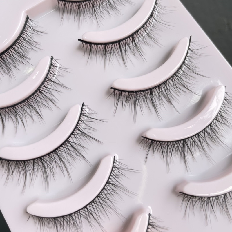 F51 - 5PASANG FAIRY LASHES - THAILAND KOREAN MAKEUP LOOK - Professional Eyelash Extension Fans Premade Fishtail A Shape Spike Lashes Fluffy Eyelash Kit for Beauty Makeup