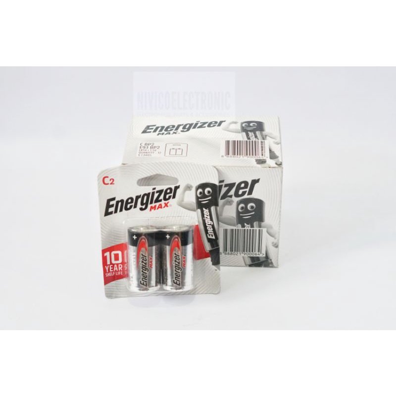 Baterai ENERGIZER MAX ALKALINE TIPE C TANGGUNG ISI 2